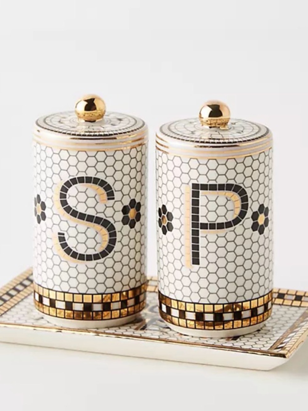 Anthropologie home bistro salt and pepper set